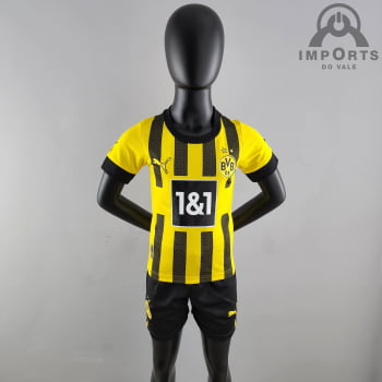 Kit Infantil Borussia Dortmund l 22/23 + Personalização Grátis