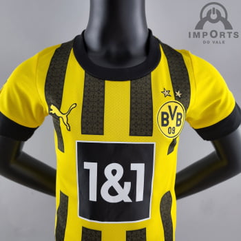 Kit Infantil Borussia Dortmund l 22/23 + Personalização Grátis