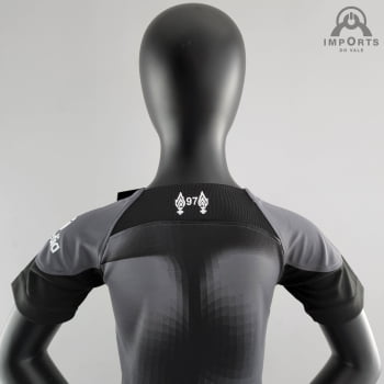 Kit Infantil Liverpool 22/23 Goleiro Preto + Personalização Grátis
