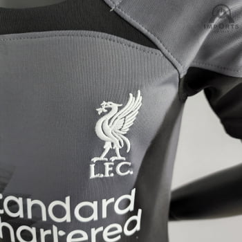 Kit Infantil Liverpool 22/23 Goleiro Preto + Personalização Grátis