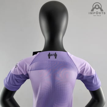 Kit Infantil Liverpool 22/23 Goleiro Roxo + Personalização Grátis