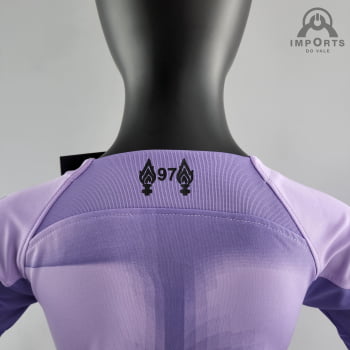Kit Infantil Liverpool 22/23 Goleiro Roxo + Personalização Grátis