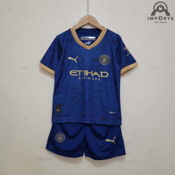 Kit Infantil Manchester City 23/24 Ed. Especial + Personalização Grátis 