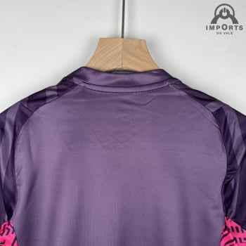 Kit Infantil Manchester City 23/24 Goleiro Personalização Grátis - Roxo