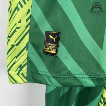 Kit Infantil Manchester City 23/24 Goleiro Personalização Grátis - Verde