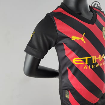 Kit Infantil Manchester City II 22/23 + Personalização Grátis