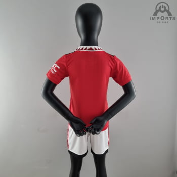 Kit Infantil Manchester United I 22/23 + Personalização Grátis
