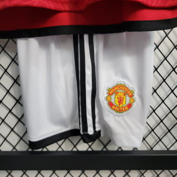 Kit Infantil Manchester United I 23/24 + Personalização Grátis