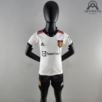 Kit Infantil Manchester United II 22/23 + Personalização Grátis