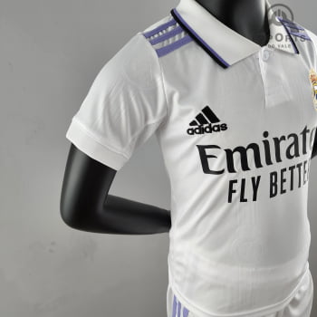 Kit Infantil Real Madrid I 22/23 + Personalização Grátis