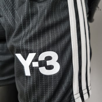 Kit Infantil Real Madrid 22/23 Ed. Especial Y3 Preto + Personalização Grátis