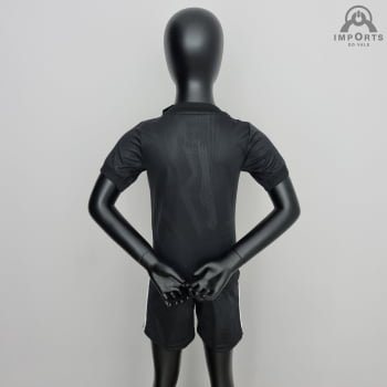 Kit Infantil Real Madrid 22/23 Ed. Especial Y3 Preto + Personalização Grátis