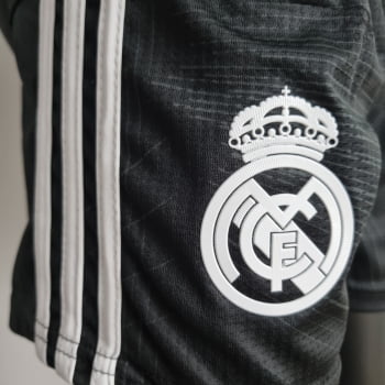 Kit Infantil Real Madrid 22/23 Ed. Especial Y3 Preto + Personalização Grátis