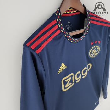 Manga Longa Ajax II 22/23 Versão Torcedor + Personalização Grátis