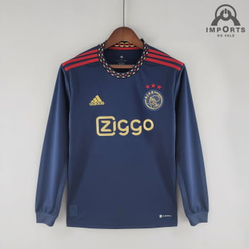 Manga Longa Ajax II 22/23 Versão Torcedor + Personalização Grátis Manga Longa Ajax II 22/23 Versão Torcedor + Personalização Grátis