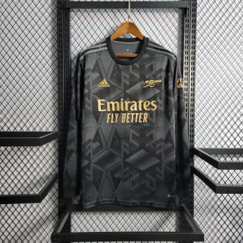 Manga Longa Arsenal II 22/23 Versão Torcedor + Personalização Grátis Manga Longa Arsenal II 22/23 Versão Torcedor + Personalização Grátis