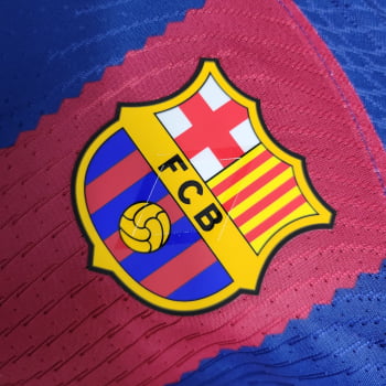 Manga Longa Barcelona I 23/24 Versão Jogador + Personalização Grátis Manga Longa Barcelona I 23/24 Versão Jogador + Personalização Grátis