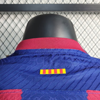 Manga Longa Barcelona I 23/24 Versão Jogador + Personalização Grátis