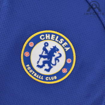 Manga Longa Chelsea I 22/22 Versão Torcedor + Personalização Grátis Manga Longa Chelsea I 22/22 Versão Torcedor + Personalização Grátis