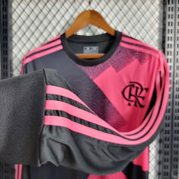 Manga Longa Flamengo 23/24 Goleiro Versão Torcedor + Personalização Grátis -