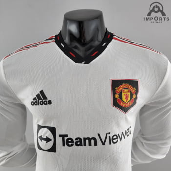 Manga Longa Manchester United II 22/23 Versão Torcedor + Personalização Grátis