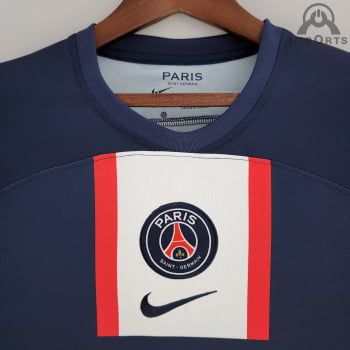 Manga Longa Paris Saint-Germain l 22/23 Versão Torcedor + Personalização Grátis