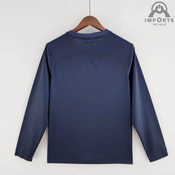 Manga Longa Paris Saint-Germain l 22/23 Versão Torcedor + Personalização Grátis
