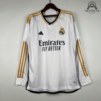 Camisa Manga Longa Real Madrid l 21/22 Versão Jogador - Final da Champion  League + Personalização Grátis - Imports do vale