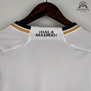 Manga Longa Real Madrid I 23/24 Versão Torcedor + Personalização Grátis