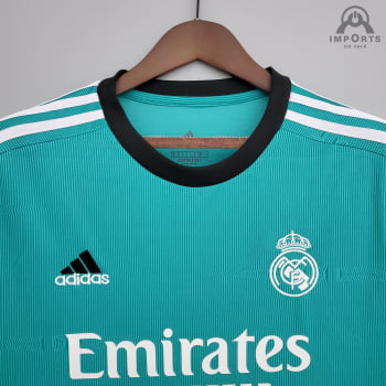 Camisa Manga Longa Real Madrid III 21/22 Versão Torcedor + Personalização Grátis