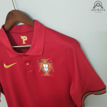 Camisa Gola Polo da Seleção Portuguesa 2020 Versão Torcedor