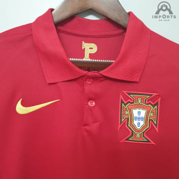 Camisa Gola Polo da Seleção Portuguesa 2020 Versão Torcedor