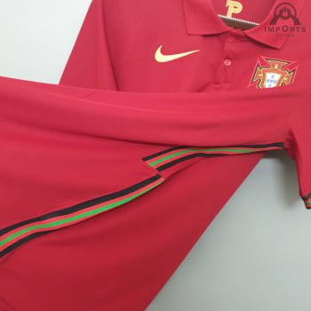 Camisa Gola Polo da Seleção Portuguesa 2020 Versão Torcedor