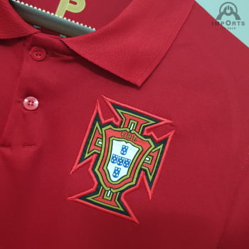 Camisa Gola Polo da Seleção Portuguesa 2020 Versão Torcedor