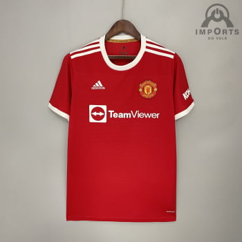 Camisa Manchester United I 21/22 Versão Torcedor + Personalizada (RONALDO 7)