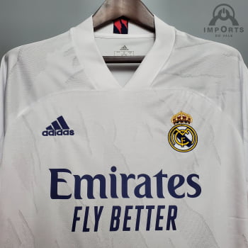 Camisa Real Madrid I 20/21 Versão Torcedor + Personalização HAZARD 7 