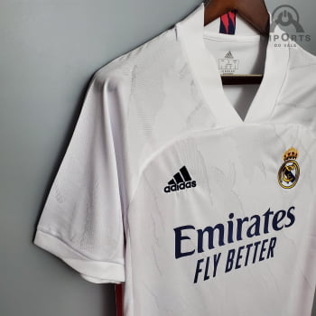 Camisa Real Madrid I 20/21 Versão Torcedor + Personalização HAZARD 7 