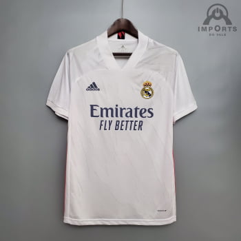 Camisa Real Madrid I 20/21 Versão Torcedor + Personalização HAZARD 7 