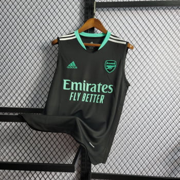 Regata Arsenal 22/23 Preta + Personalização Grátis