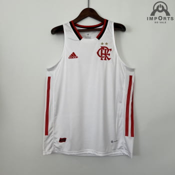 Regata Flamengo 23/24 Branca + Personalização Grátis 