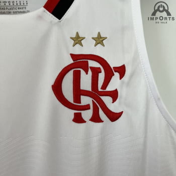 Regata Flamengo 23/24 Branca + Personalização Grátis 