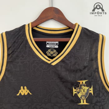 Regata Vasco 22/23 Goleiro Preta + Personalização Grátis