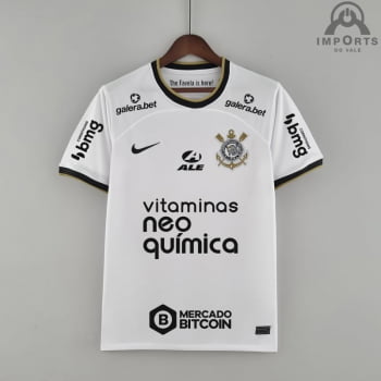 Camisa Corinthians l 22/23 Versão Torcedor + Patrocínios + Personalização Grátis
