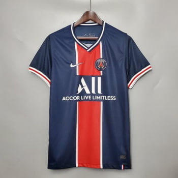 Camisa Paris Saint-Germain I 20/21 Versão Torcedor + Personalização Grátis