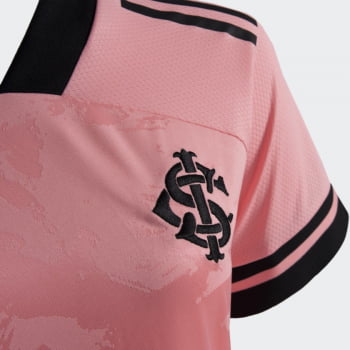 Camisa Internacional 2020 Versão Feminina Ed. Outubro Rosa + Personalização Grátis