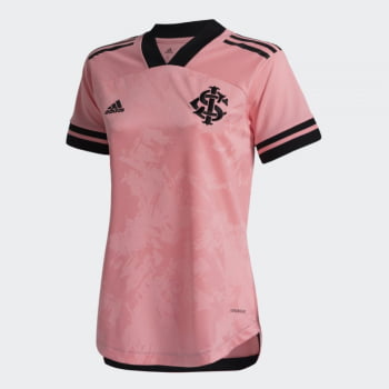 Camisa Internacional 2020 Versão Feminina Ed. Outubro Rosa + Personalização Grátis