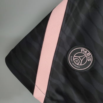 Calção Paris Saint-Germain 21/22 Treino - Preto/ Rosa claro