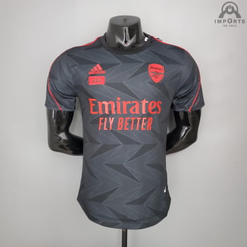 Camisa Arsenal 21/22 Versão Jogador Treino - Preto