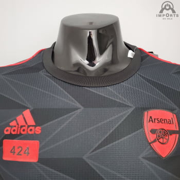 Camisa Arsenal 21/22 Versão Jogador Treino - Preto