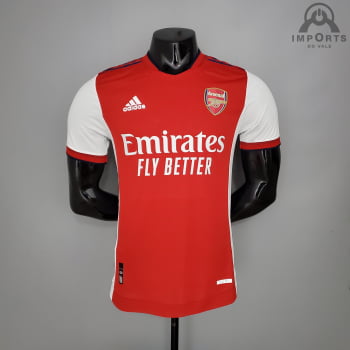 Camisa Arsenal I 21/22 Versão Jogador + Personalização Grátis